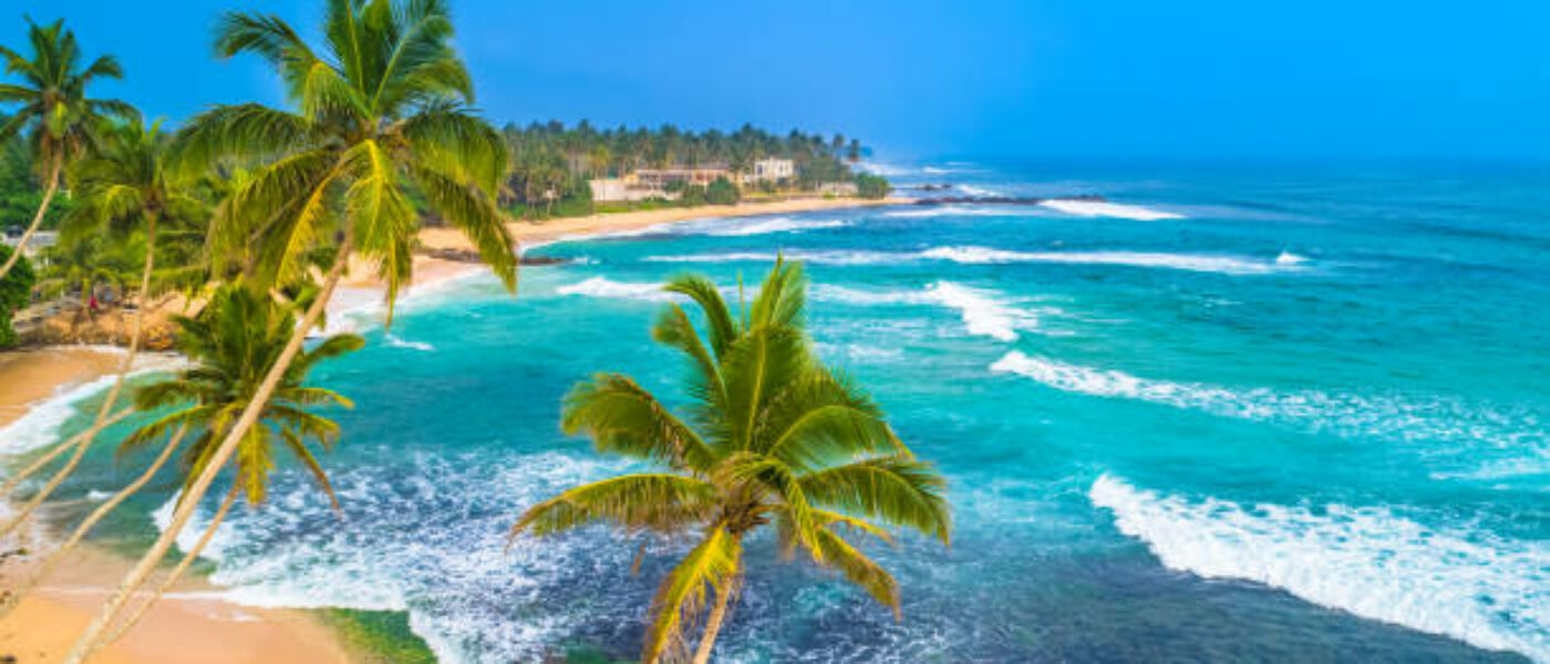 Aerial. Beach view in Unawatuna, Sri Lanka. 5 Nights 6 Days